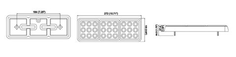 2X LAMPA ZESPOLONA LED TYLNA BUS TIR ARR 12V 24V