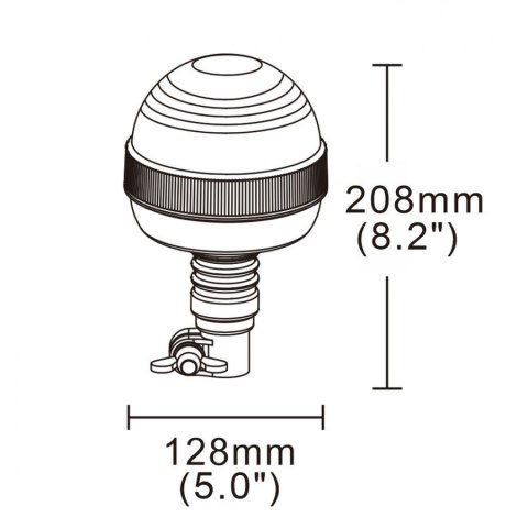 KOGUT LED FLEX LAMPA OSTRZEGAWCZA TRZPIEŃ 12V 24V