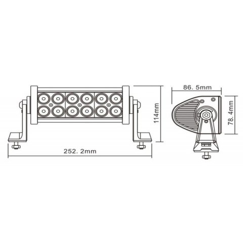 LAMPA 12 LED DALEKOSIĘŻNA PASEK LIGHTBAR 12V 24V