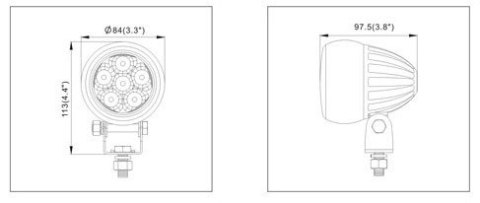 LAMPA DALEKOSIĘŻNA 6 LED HALOGEN SZPERACZ 12V 24V