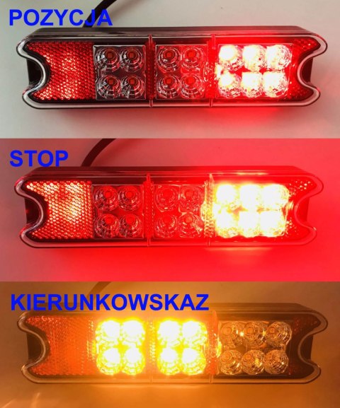 LAMPA LED TYLNA ZESPOLONA PRZYCZEPA MAŁA 12V 24V