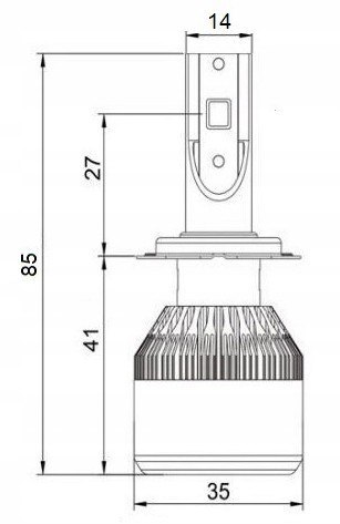 ŻARÓWKI LED H7 S2 COB CANBUS ŻARÓWKA KPL 12V 24V