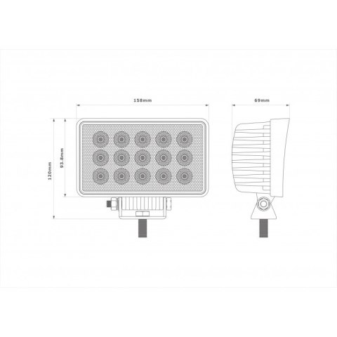 LAMPA 15 LED FLOOD DO OŚWIETLENIA POLA ROBOCZEGO