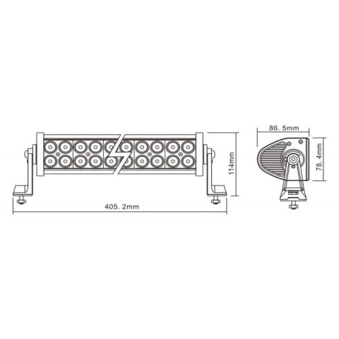 LAMPA 24 LED DALEKOSIĘŻNA LIGHTBAR COMBO 72W