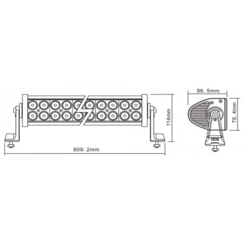 LAMPA 40 LED DALEKOSIĘŻNA LIGHTBAR COMBO 120W 9-32v