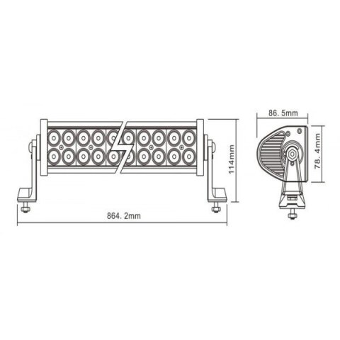 LAMPA 60 LED DALEKOSIĘŻNA LIGHTBAR COMBO 180W 9-32v