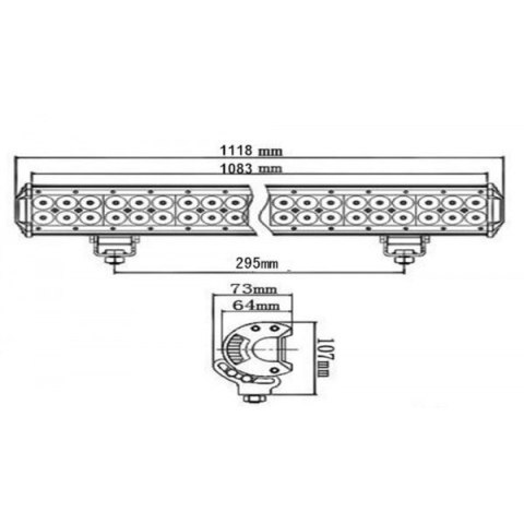 LAMPA 96 LED CREE DALEKOSIĘŻNA LIGHTBAR COMBO 288W