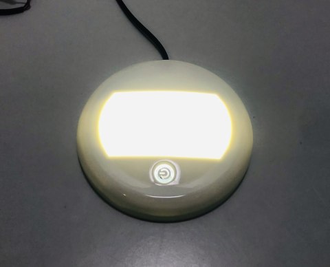 LAMPA LED WNĘTRZA KABINY SZOFERKI OKRĄGŁA 12V 24V