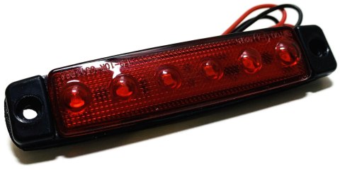 LAMPA OBRYSOWA LED OBRYSÓWKA CZERWONA 24V