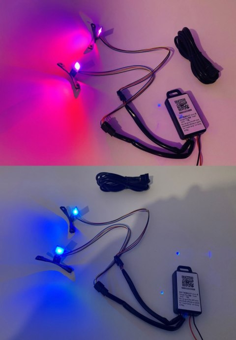 RGB LED DEVIL EYES SOCZEWEK BLUETOOTH IOS ANDROID