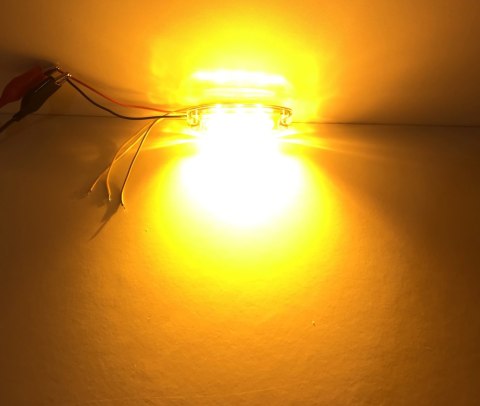 STROBOSKOP 3 LED LAMPA OSTRZEGAWCZA ZABUDOWY ŻÓŁTA