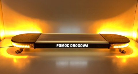 BELKA OSTRZEGAWCZA LED 124cm PODŚWIETLANY NAPIS