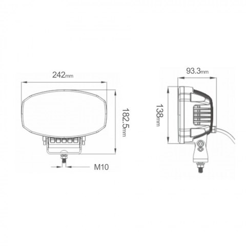 HALOGEN DROGOWY DALEKOSIĘŻNY LED EGG CREE PASEK