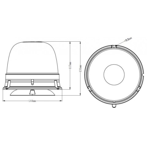 KOGUT LED 7-MODE LAMPA OSTRZEGAWCZA MAGNES 12V 24V