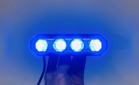 LAMPA OSTRZEGAWCZA 3 LED STROBOSKOP MINI NIEBIESKA