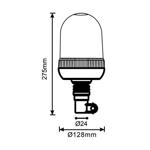 LAMPA OSTRZEGAWCZA KOGUT H1 ELASTYCZNY 12-24V FLEX