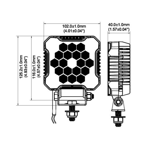 LAMPA ROBOCZA 18 LED ROZPRASZAJĄCA HEXAGON 12V 24V