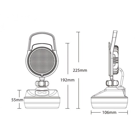 LAMPA ROBOCZA 9 LED MAGNES AKUMULATOR ŁADOWANA USB