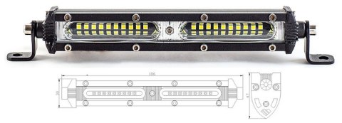 LIGHTBAR PANEL LED MINI LAMPA ROBOCZA SZEROKOKĄTNA