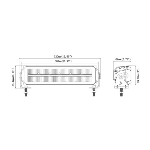 REFLEKTOR DROGOWY DALEKOSIĘŻNY 12 LED LIGHTBAR HOM