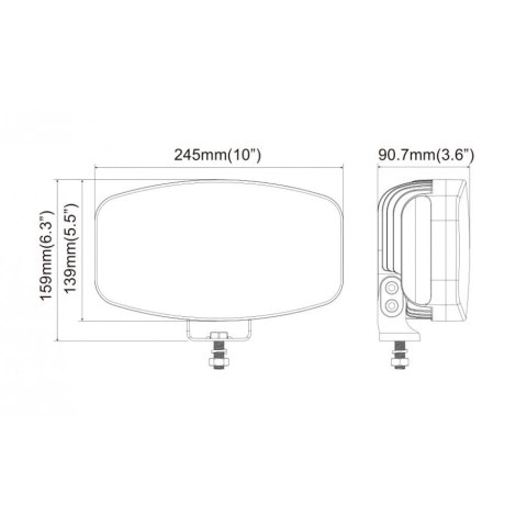 REFLEKTOR DROGOWY DALEKOSIĘŻNY LED CREE HALOGEN E2