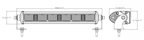 REFLEKTOR DROGOWY DALEKOSIĘŻNY LED + DZIENNE DRL