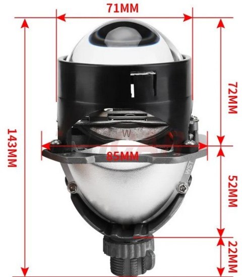 SOCZEWKI BI-LED WST 2.5 PROJEKTORY DO LAMP GWINT