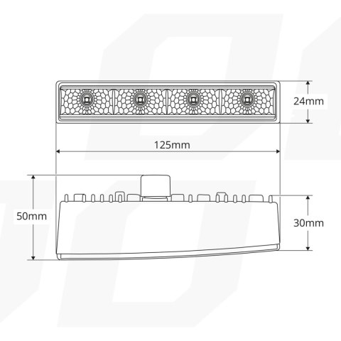 ŚWIATŁA JAZDY DZIENNEJ 4 LED HP PRO MAŁE 12V 24V