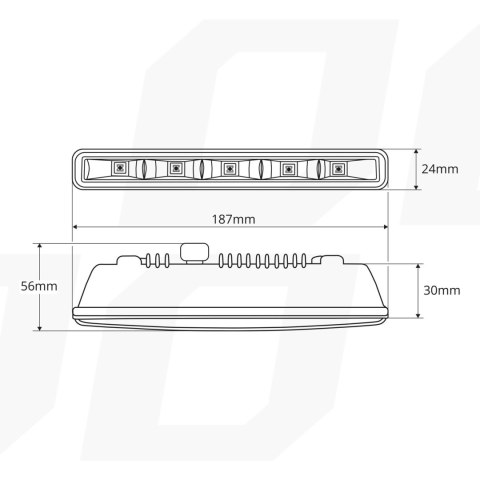 ŚWIATŁA JAZDY DZIENNEJ 5 LED PODŁUŻNE DRL 12V 24V