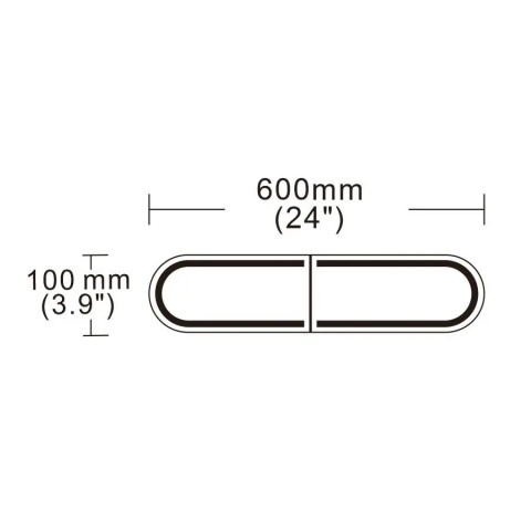 BELKA OSTRZEGAWCZA BŁYSKOWA LED MAGNES PRZYSSAWKI NA DACH SLIM DARK 12V 24V