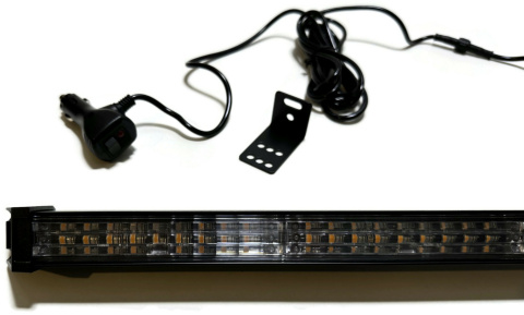 LIGHTBAR PASEK OSTRZEGAWCZY LED BELKA BŁYSKOWA STROBOSKOP 63CM SLIM 12V 24V