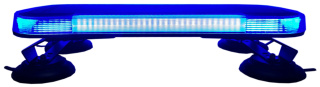 BELKA OSTRZEGAWCZA BŁYSKOWA LED NA DACH MAGNES NIEBIESKA 56CM STRAŻ 12V 24V