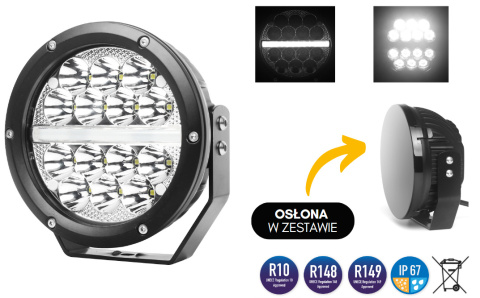 HALOGEN DALEKOSIĘŻNY DROGOWY LED CREE REFLEKTOR POZYCJA MASKOWNICA 12V 24V