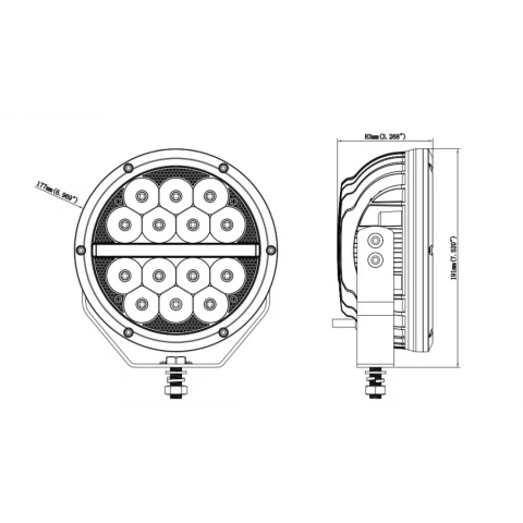 HALOGEN DALEKOSIĘŻNY DROGOWY LED CREE REFLEKTOR POZYCJA MASKOWNICA 12V 24V