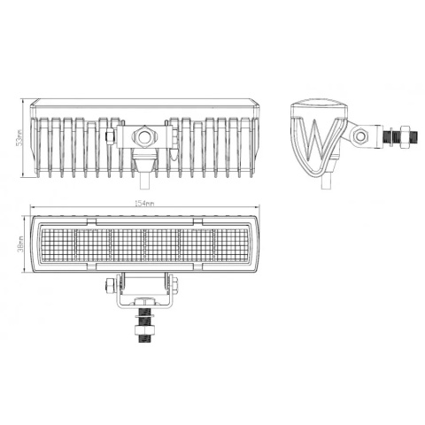 LAMPA DALEKOSIĘŻNA 6 LED REFLEKTOR DROGOWY MAŁY PASEK HOMOLOGACJA 12V 24V