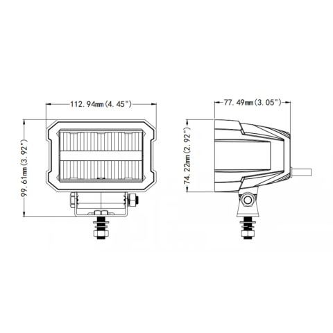 LAMPA DALEKOSIĘŻNA DROGOWA 6 LED REFLEKTOR BEZEL-LESS HOMOLOGACJA 12V 24V