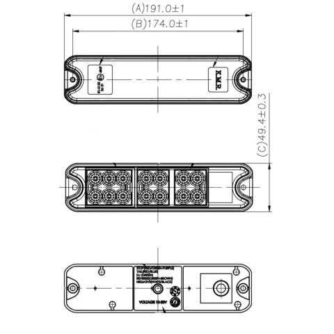 ZESTAW 2X LAMPA LED TYLNA ZESPOLONA PRZYCZEPA MAŁA WĄSKA ODBLASK 12V 24V