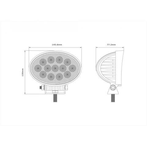 LAMPA ROBOCZA LED ELIPTYCZNA OWALNA HALOGEN SZEROKOKĄTNY FLOOD 31W 12V 24V