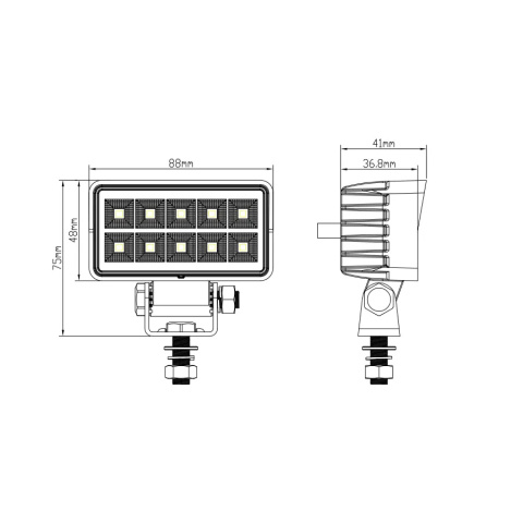 LAMPA ROBOCZA 10X LED SMD FLOOD MAŁA HALOGEN SZEROKOKĄTNY DIODOWY 12V 24V