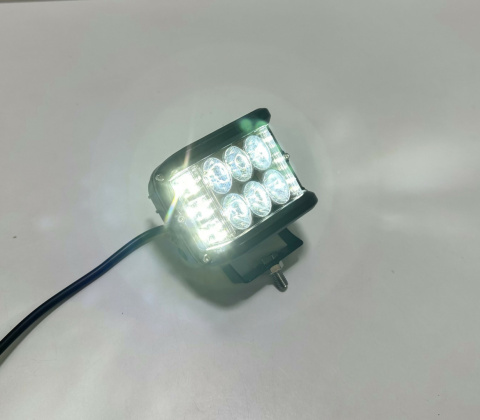 LAMPA ROBOCZA LED SZEROKOKĄTNA Z DOŚWIETLENIEM BOKÓW HALOGEN CUBE 12V 24V