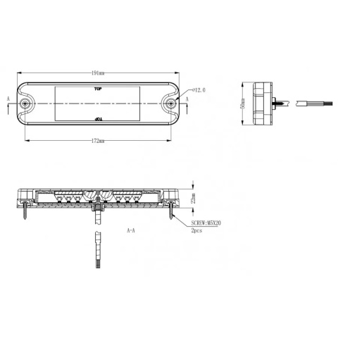 ZESTAW 2X LAMPA TYLNA ZESPOLONA 24 LED PRZYCZEPKA QUAD MAŁA KMR4 12V 24V