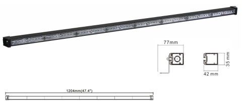 LIGHTBAR OSTRZEGAWCZY LED BELKA BŁYSKOWA STROBOSKOP PASEK 120CM SLIM 12-24V