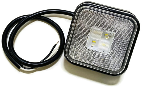 OBRYSÓWKA 4 LED BIAŁA LAMPKA OBRYSOWA LAMPA POZYCYJNA KWADRATOWA 12V 24V