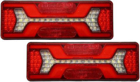 2X LAMPA LED ZESPOLONA TYŁ DYNAMICZNY KIERUNKOWSKAZ NEON X-LED TIR 12V 24V