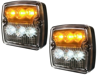 2x Lampa LED przednia zespolona pozycja kierunkowskaz traktor ciągnik 12-24
