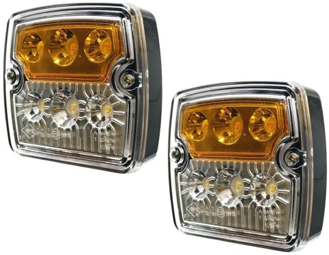 2x Lampa LED przednia zespolona pozycja kierunkowskaz traktor ciągnik 12-24