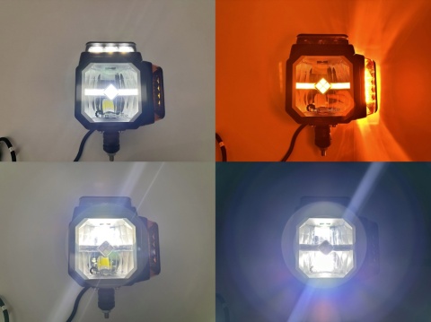 2x Reflektor LED drogowe mijania kierunki pozycja PM grzany klosz 12v 24v