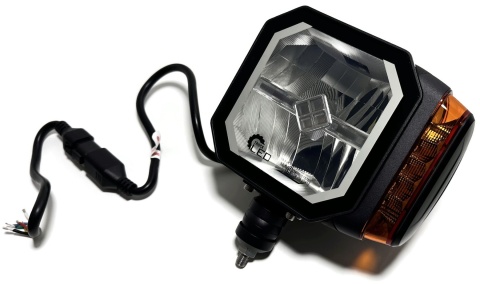 2x Reflektor LED drogowy mijania kierunkowskaz pozycja grzany klosz 12v 24v