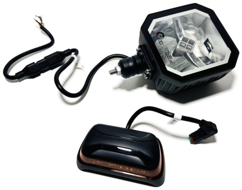 2x Reflektor LED drogowy mijania kierunkowskaz pozycja grzany klosz 12v 24v