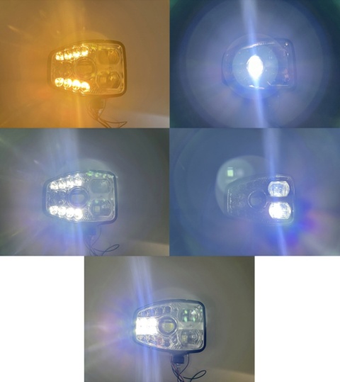2x Reflektor przedni LED mijania drogowe drl pozycja kierunki 12v 24v